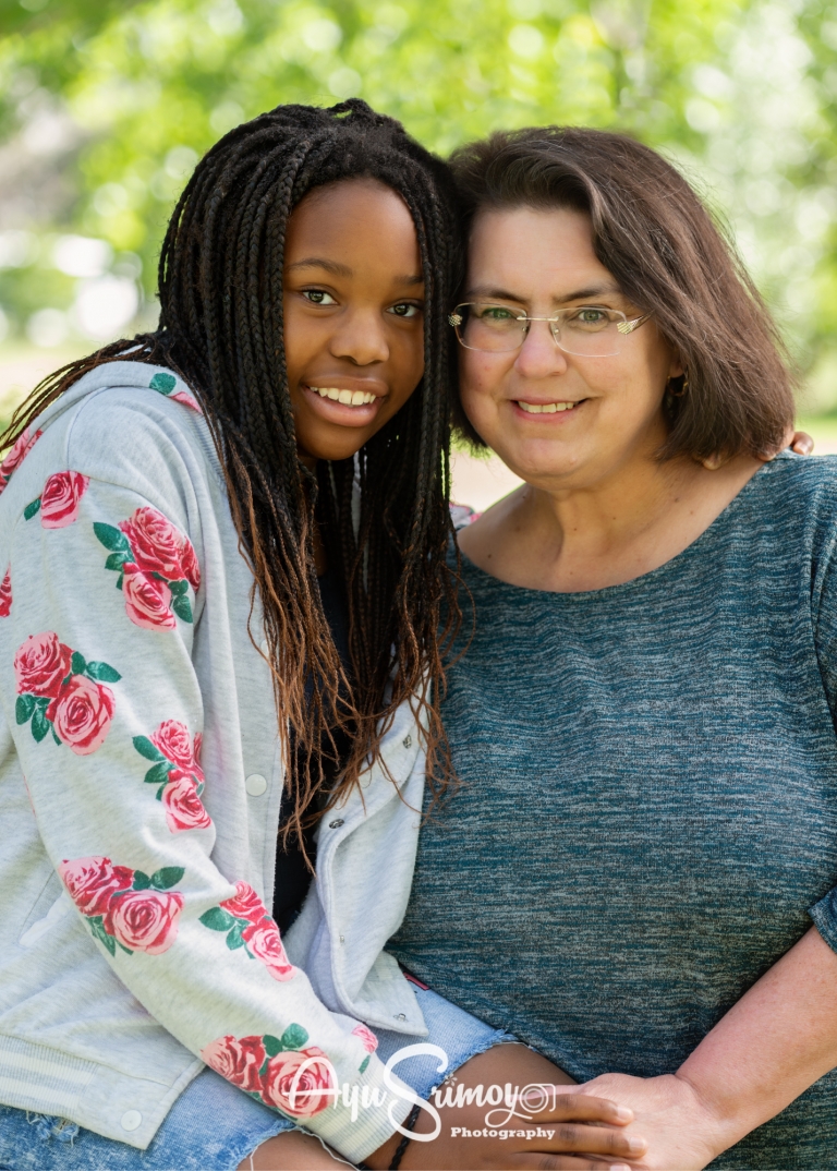 mother and daughter portrait in an outdoor family portrait session